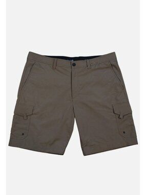 Brown Cargo Shorts Men Size 40 Stretch Lightweight Hiking Casual Summer